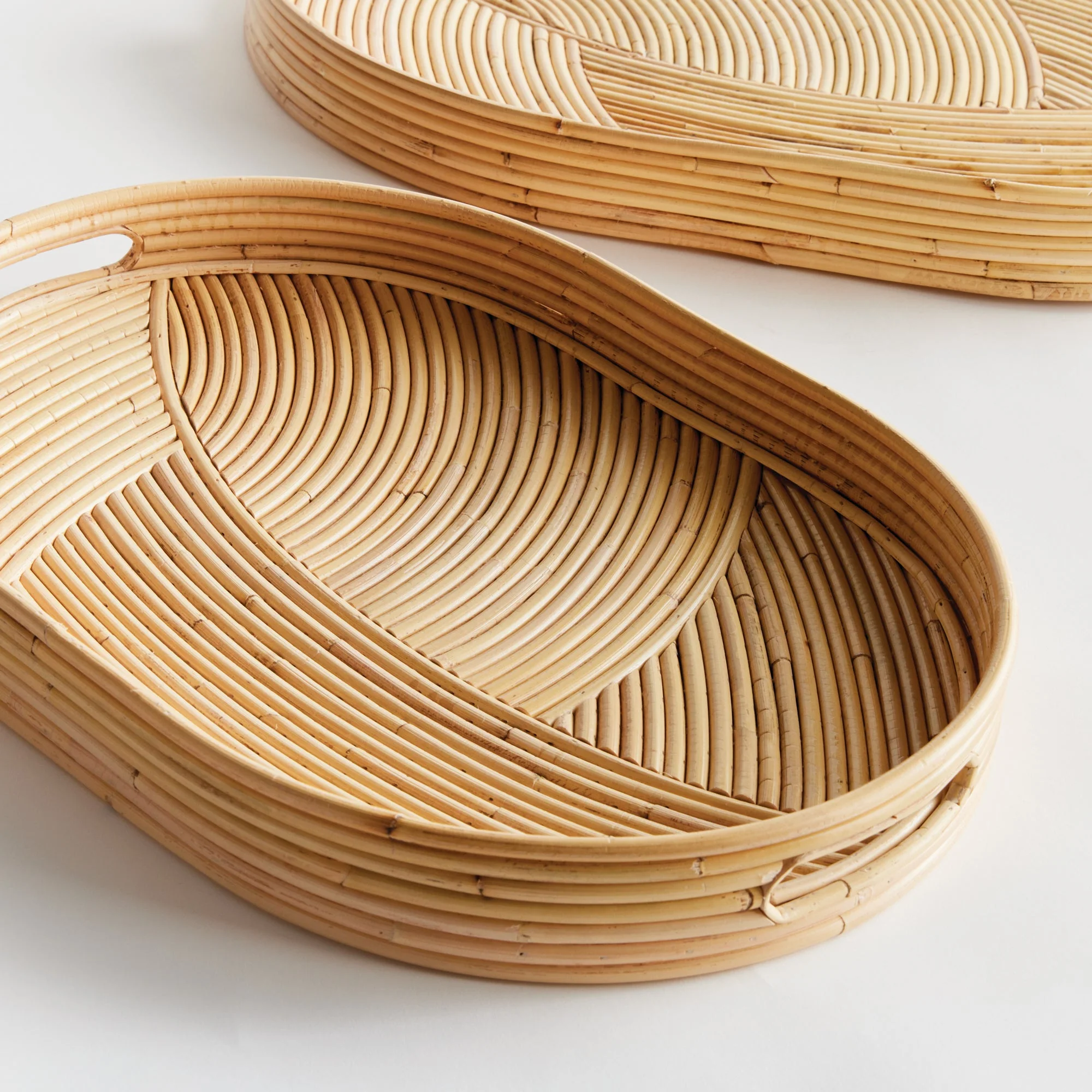 Jelani Cane Oval Tray Collection - Image 2
