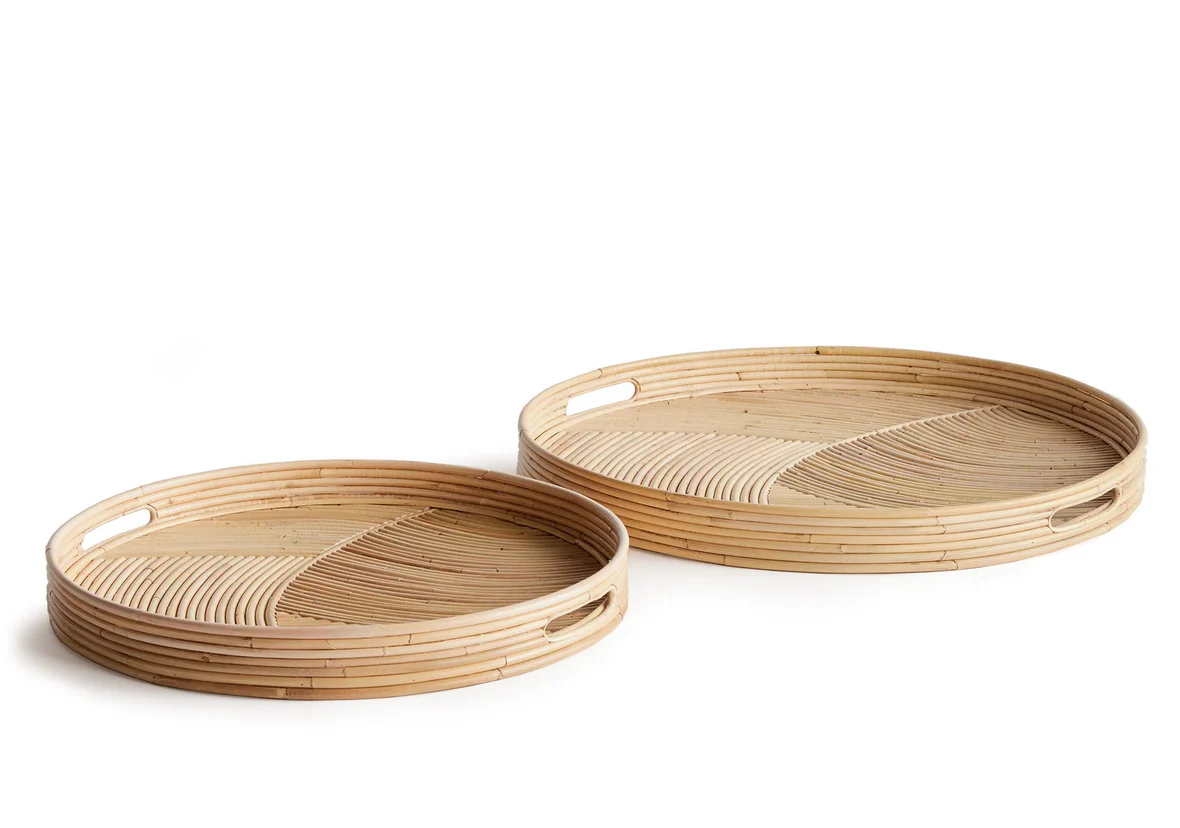 Jelani Cane Round Tray Collection - Image 2