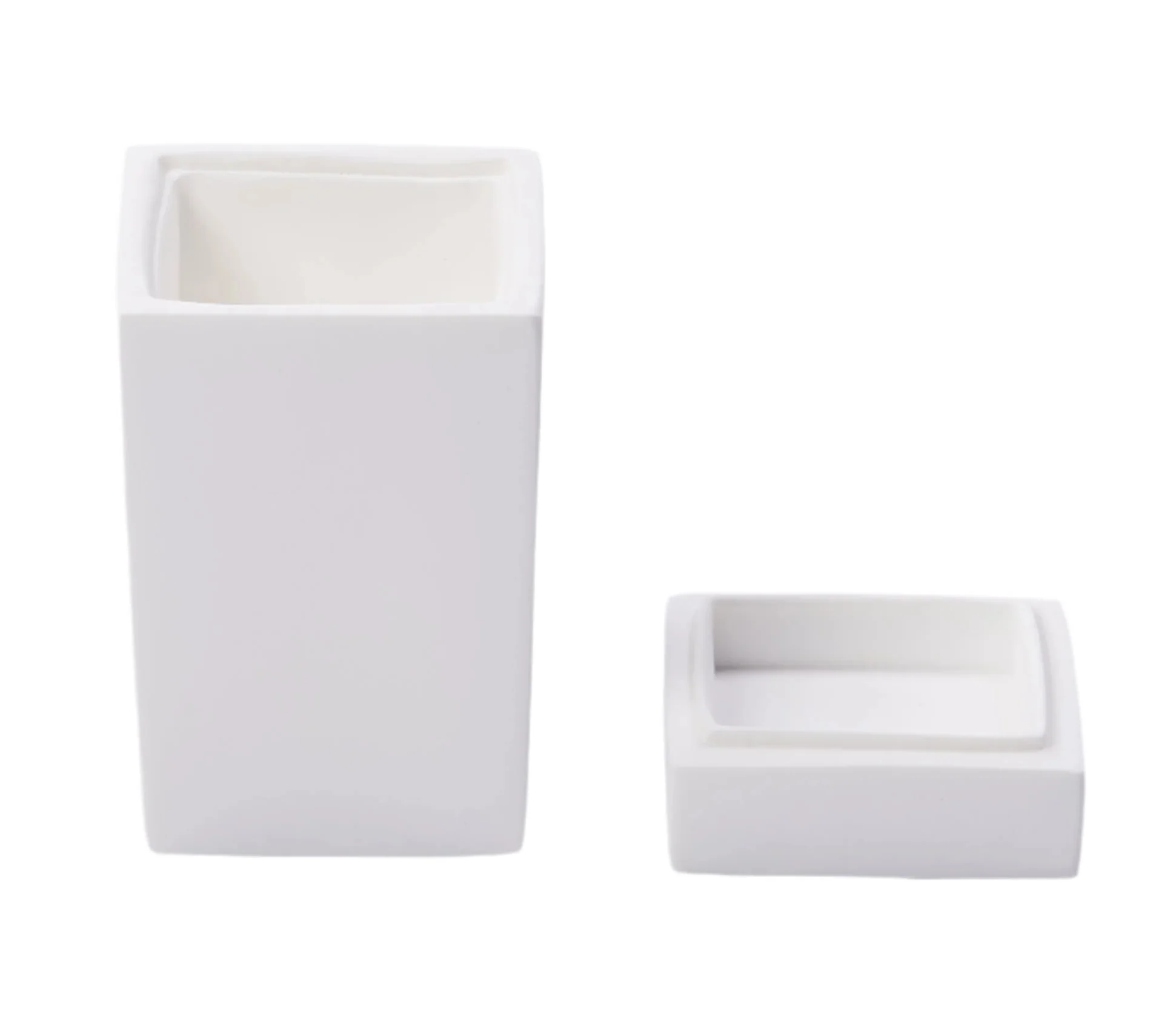 Solid White Resin Bath Collection - Image 5