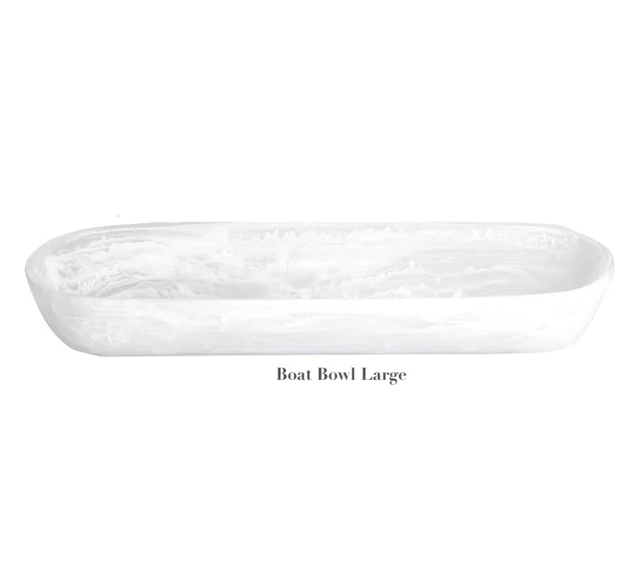 White Swirl Resin Serveware Collection - Image 10