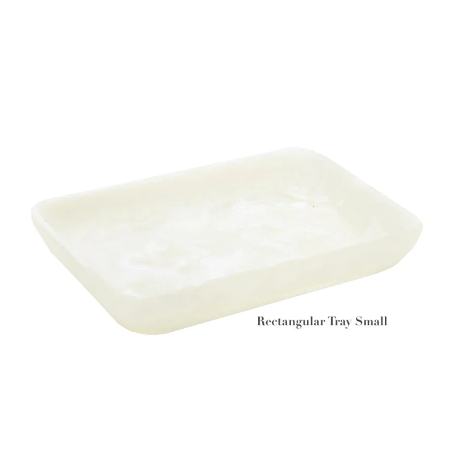 White Swirl Resin Serveware Collection - Image 15