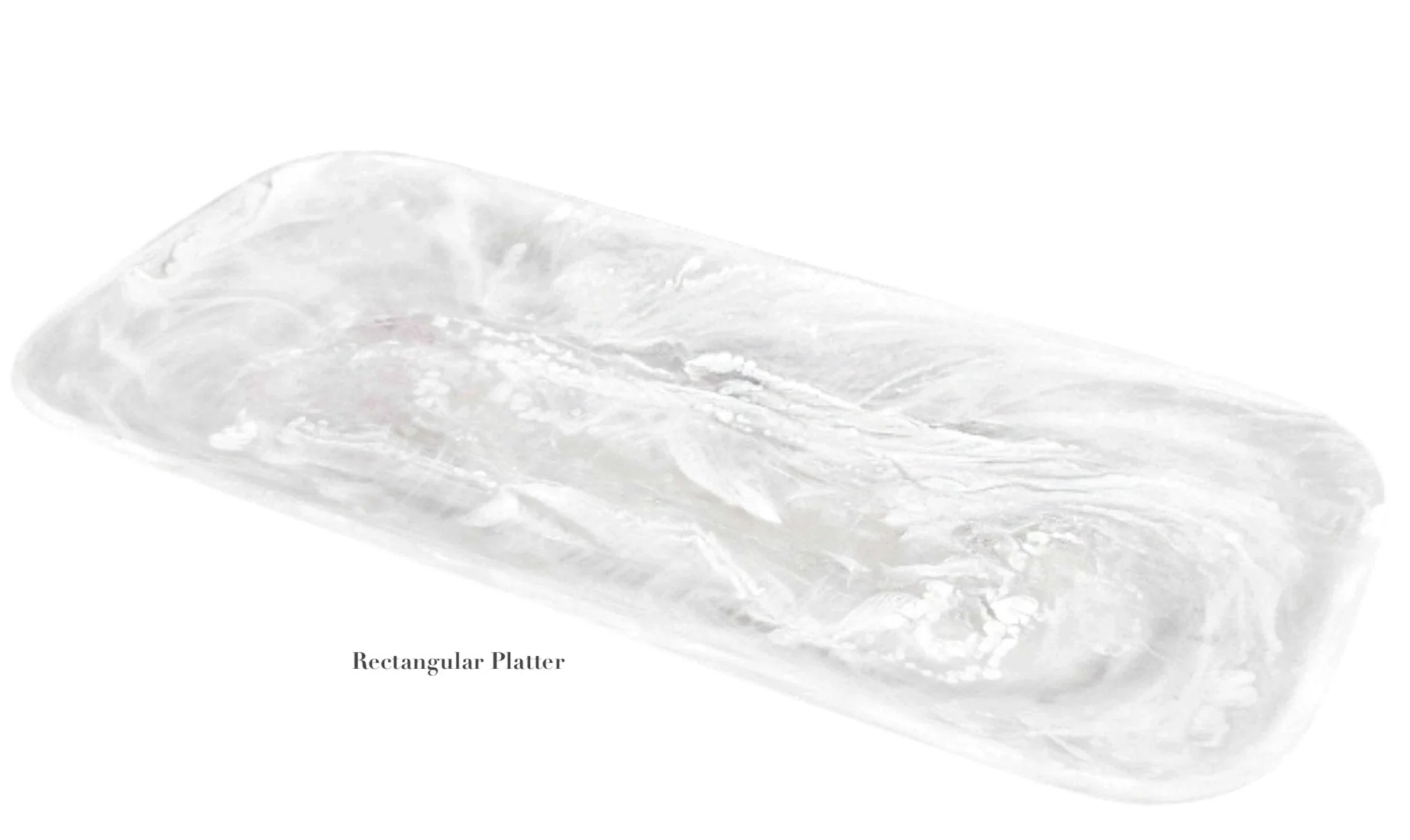 White Swirl Resin Serveware Collection - Image 5