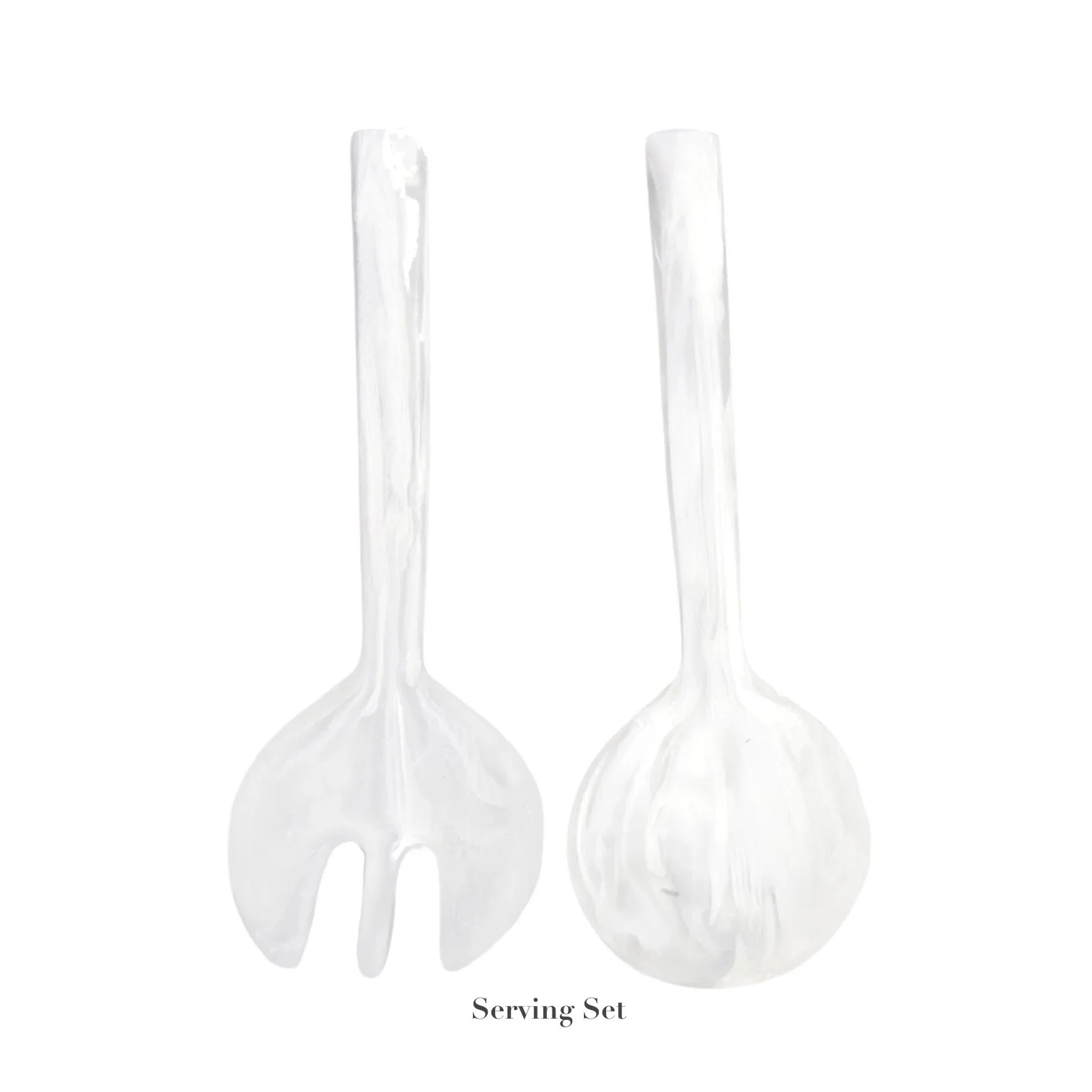 White Swirl Resin Serveware Collection - Image 7