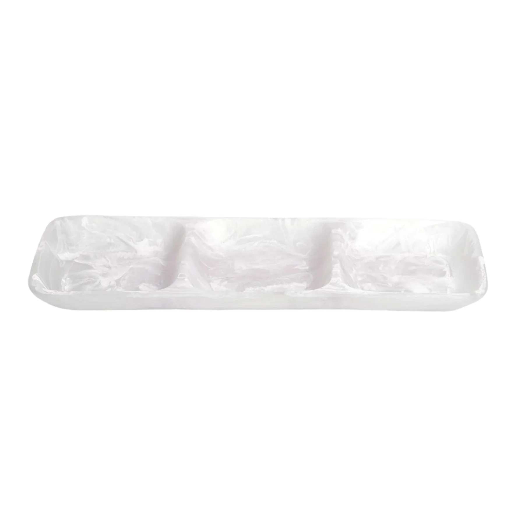 White Swirl Resin Serveware Collection - Image 8