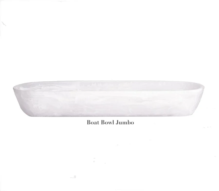 White Swirl Resin Serveware Collection - Image 9