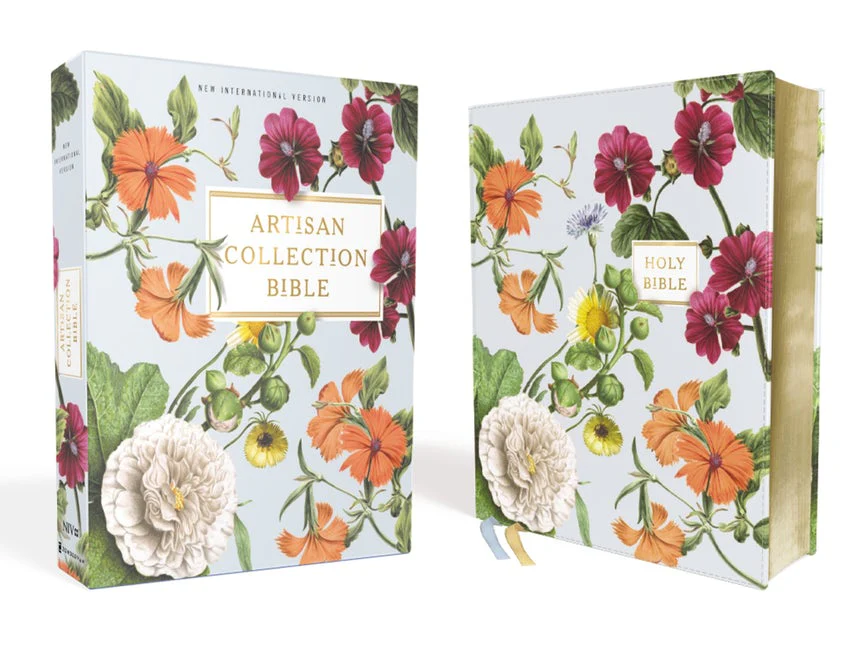 NIV Artisan Collection Bible Leathersoft, Blue Floral - Image 2
