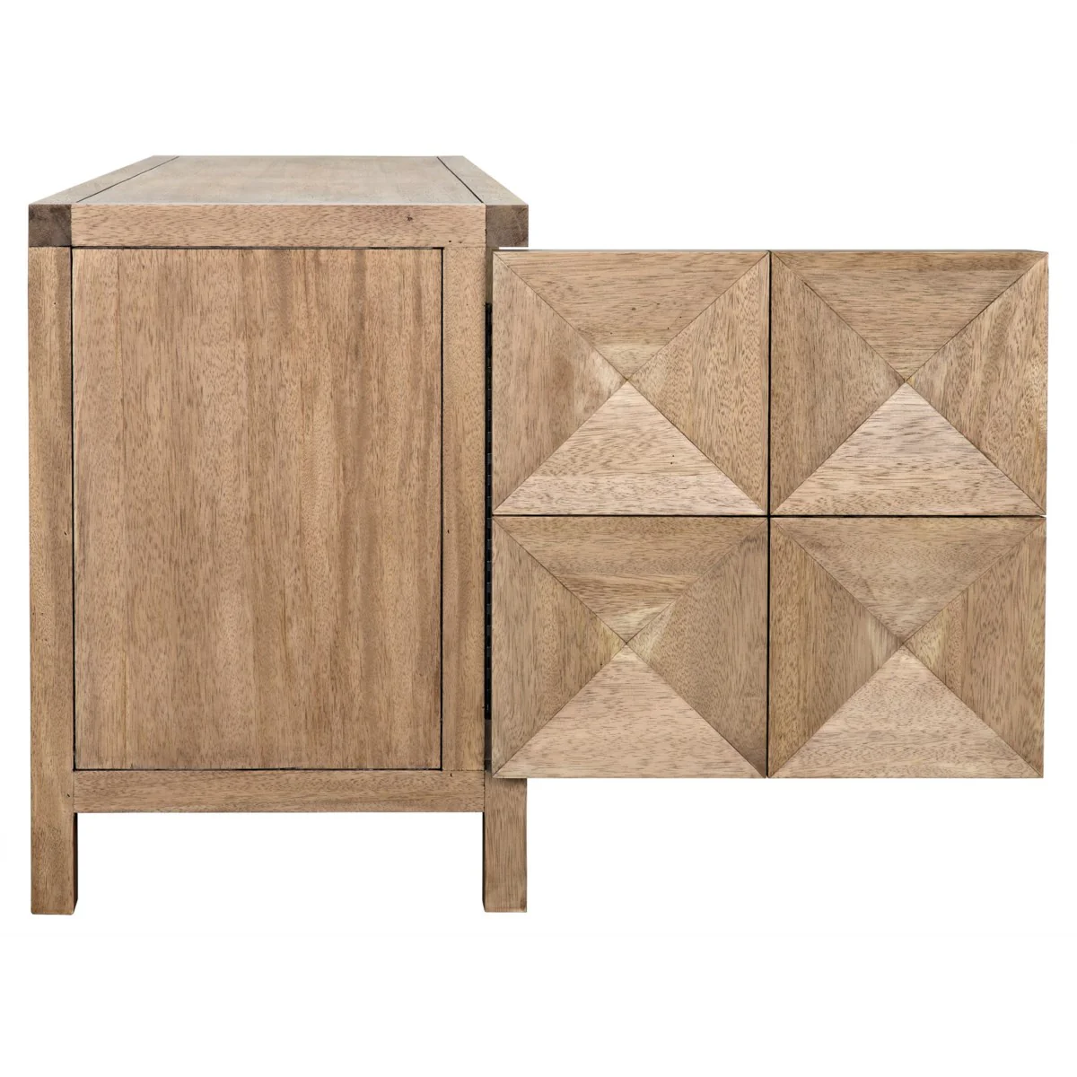 Quadrant 3 Door Sideboard, Washed Walnut - Image 2