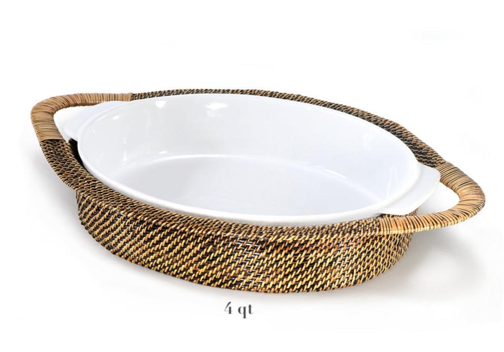 Oval Stoneware Roaster and Basket Collection - Image 3
