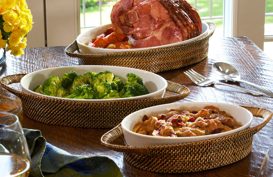Oval Stoneware Roaster and Basket Collection - Image 4