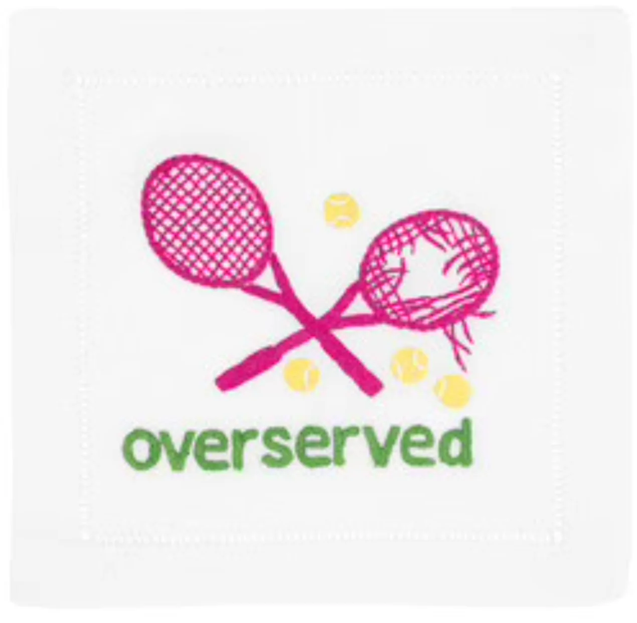 Overserved Pink Cocktail Napkins