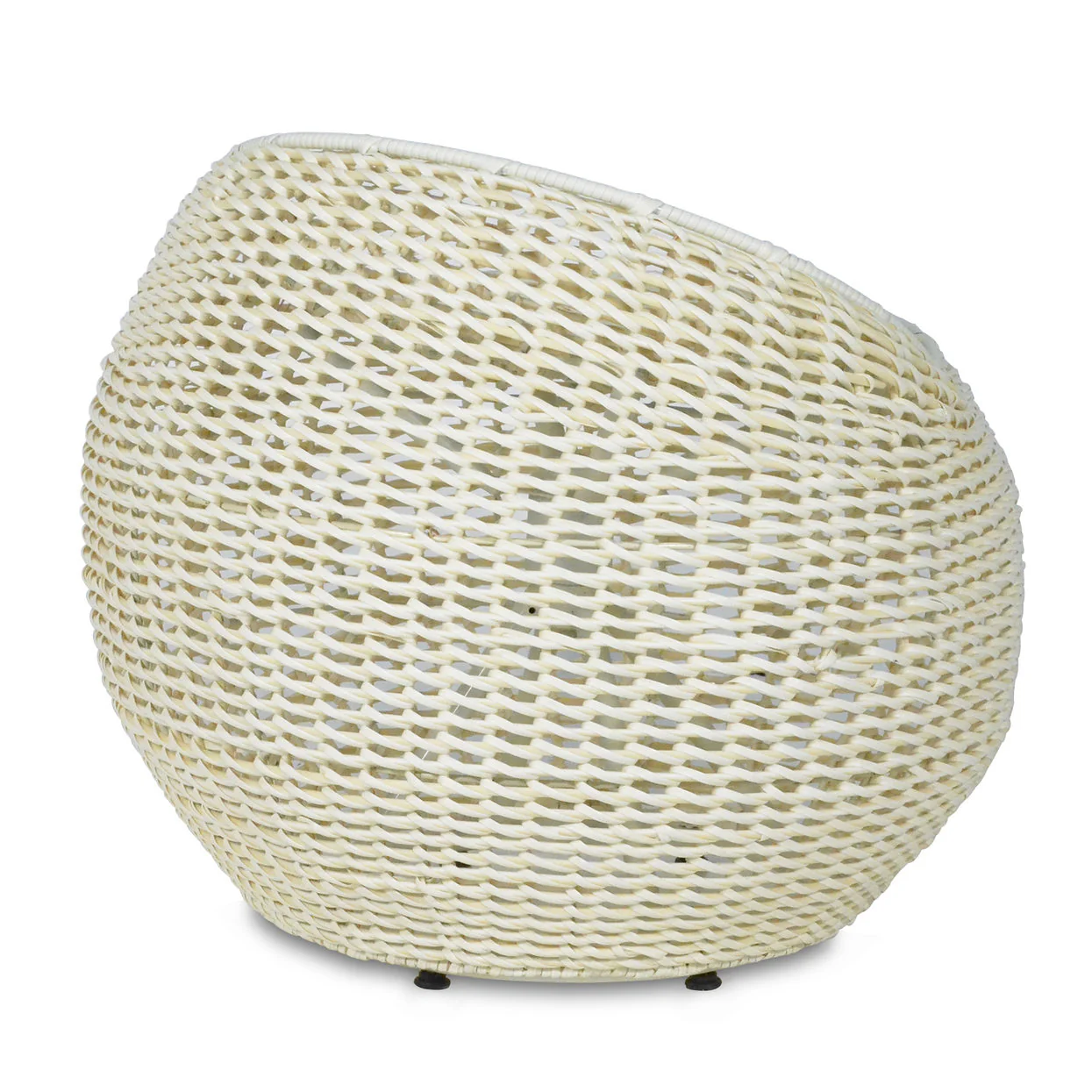 Open Weave Wicker Swivel Stool - Image 2