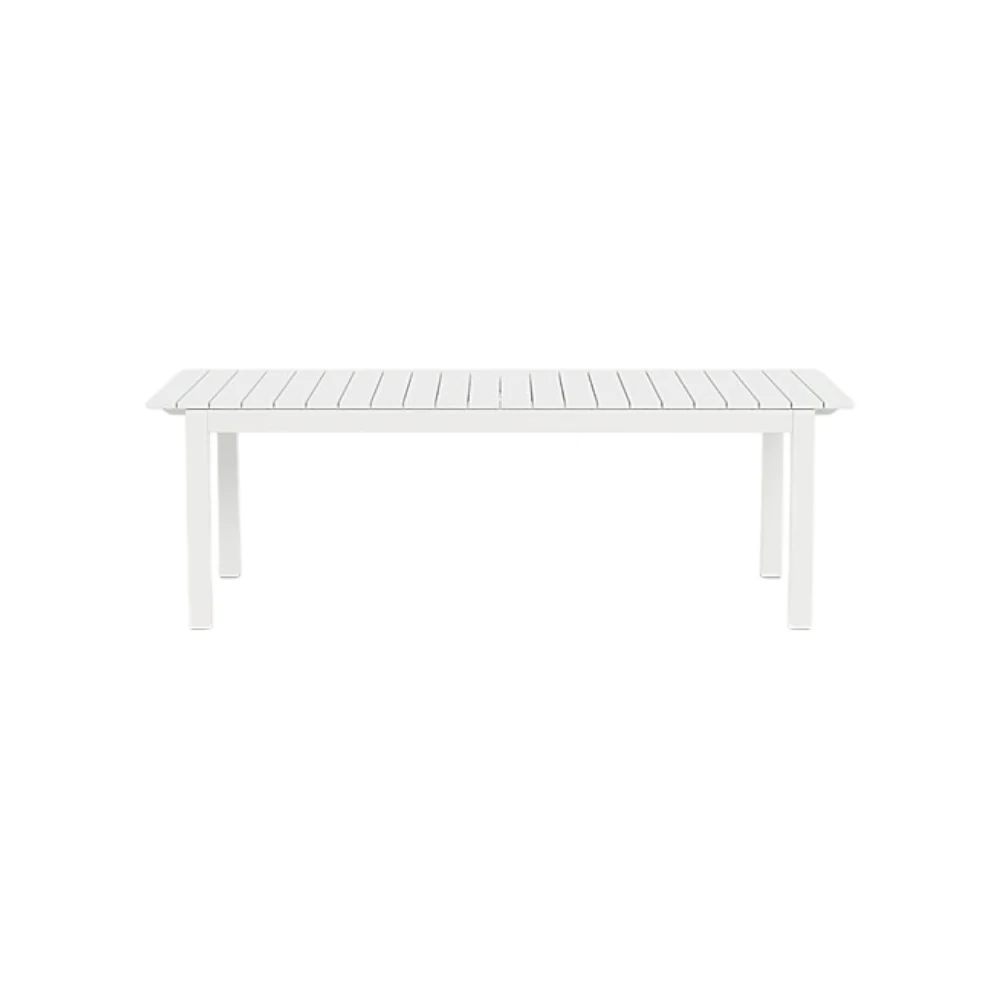 Pacific Aluminum Extension Dining Table in White