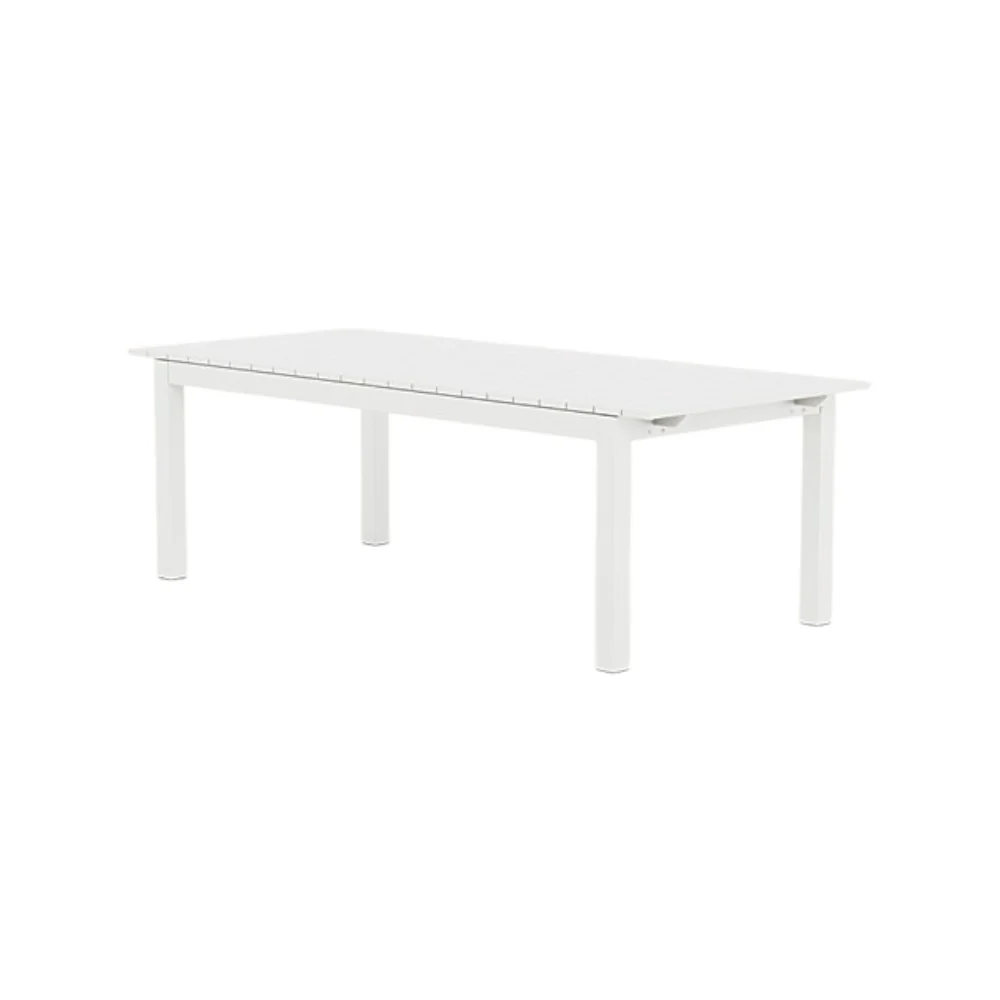 Pacific Aluminum Extension Dining Table in White - Image 2