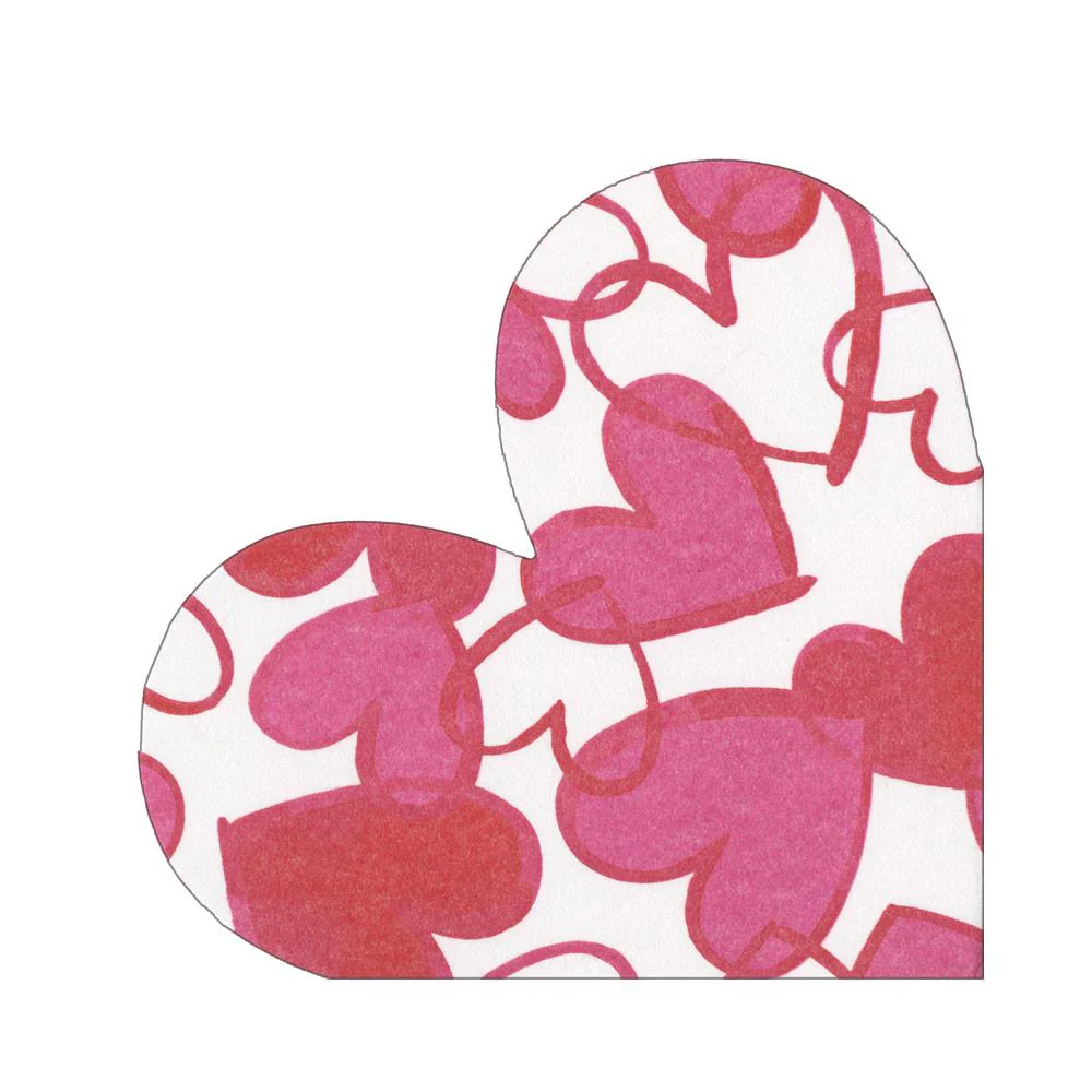 Painted Hearts Luncheon Napkins