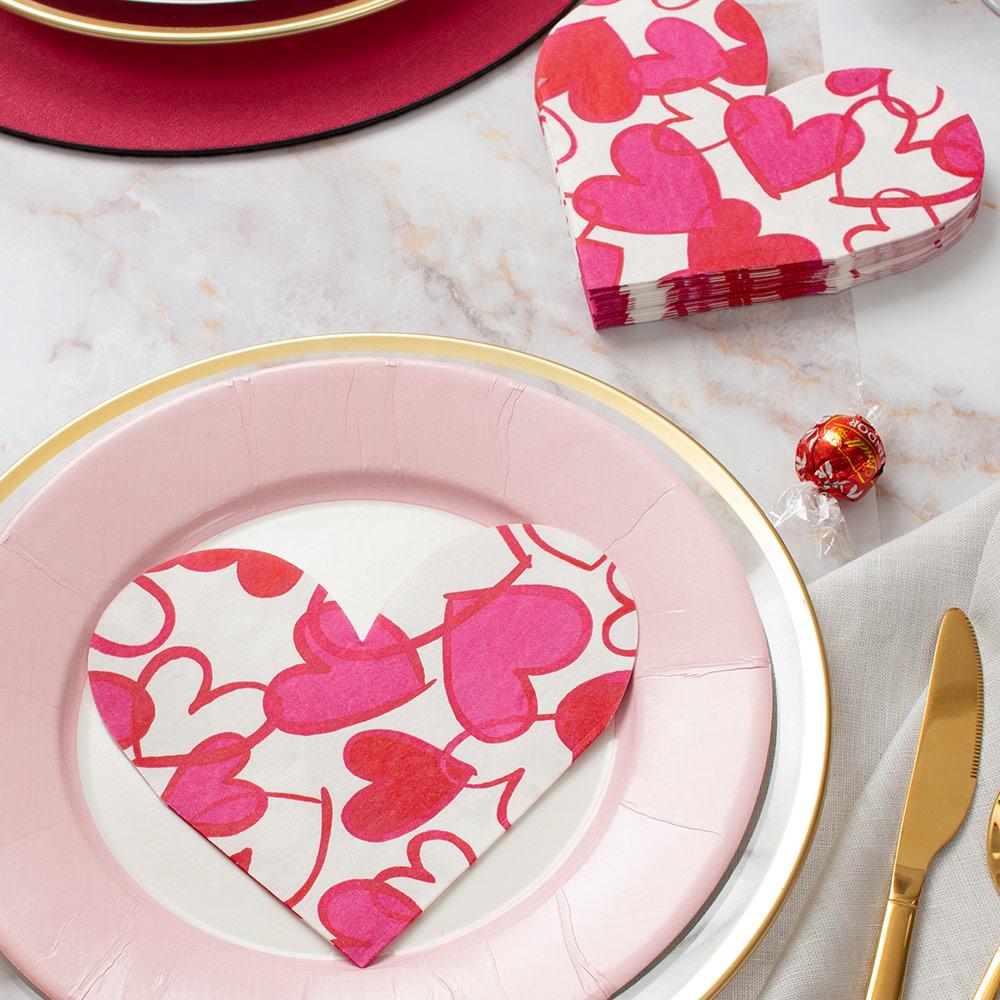 Painted Hearts Luncheon Napkins - Image 2