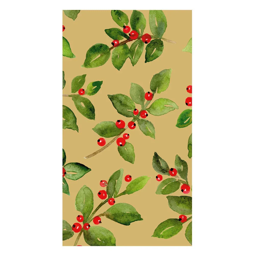 Painted Holly Gold Napkin Collection - Image 3