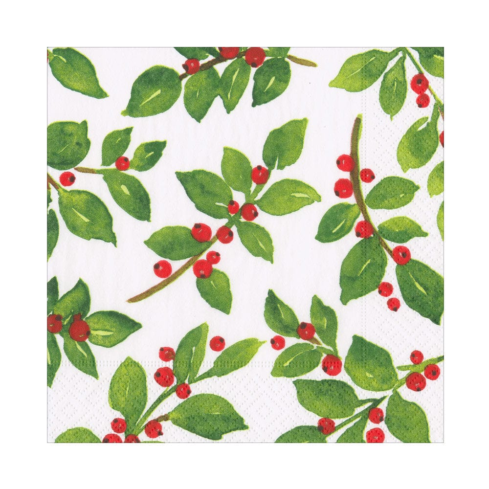 Painted Holly White Napkin Collection - Image 4