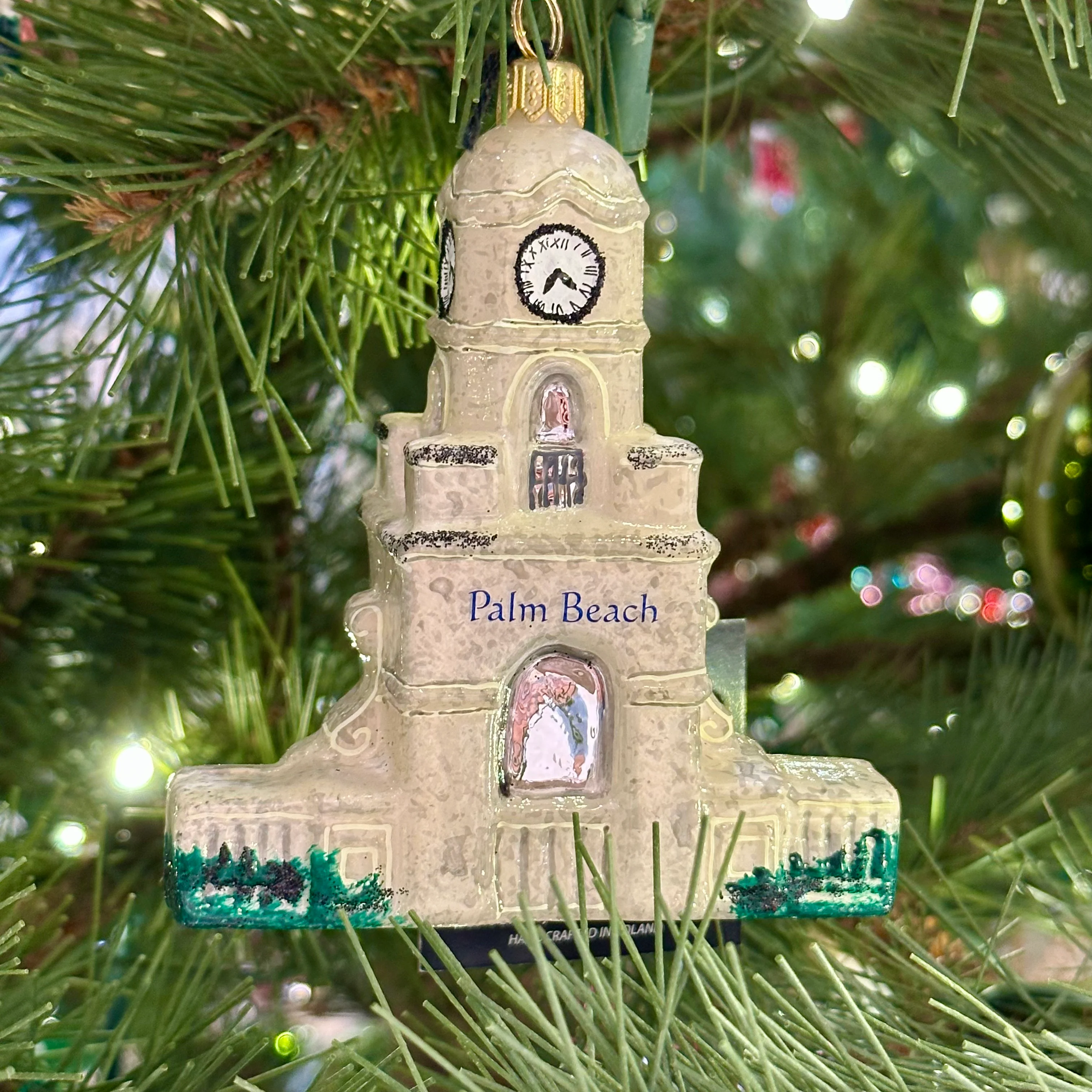 Palm Beach Clock Tower Custom Ornament - Image 3