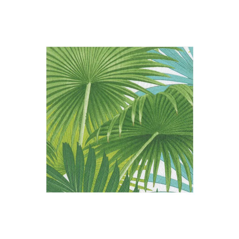 Palm Fronds White Napkin Collection - Image 2