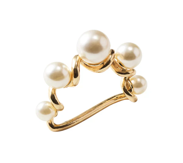 Pearl Drift Napkin Ring Pearl/Gold