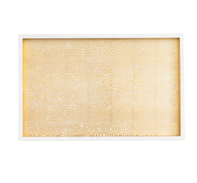 Pebble Gold Lacquer Vanity Tray - Image 2