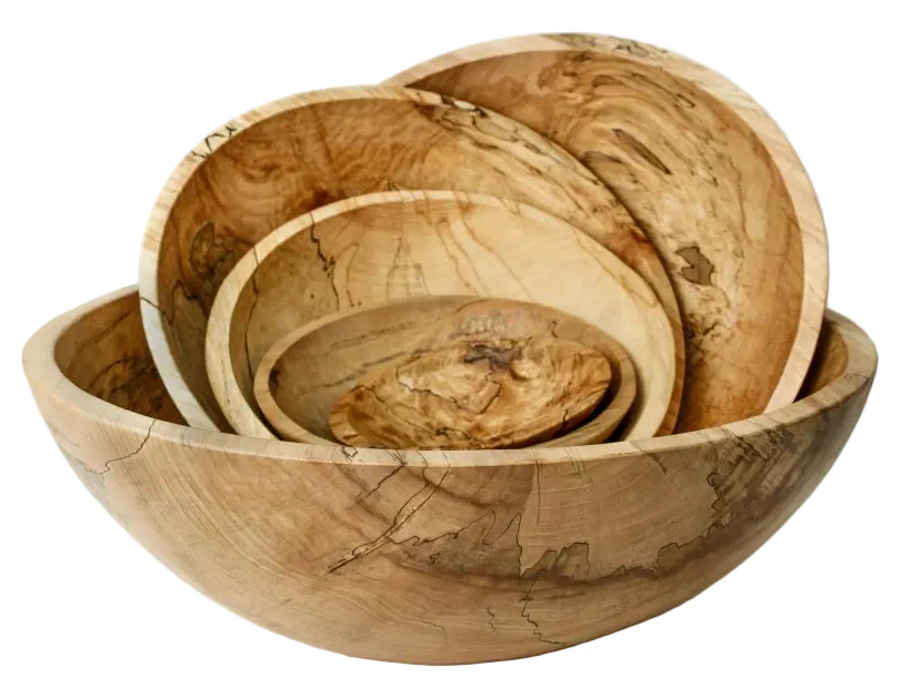 Spalted Maple Serving Bowl Collection
