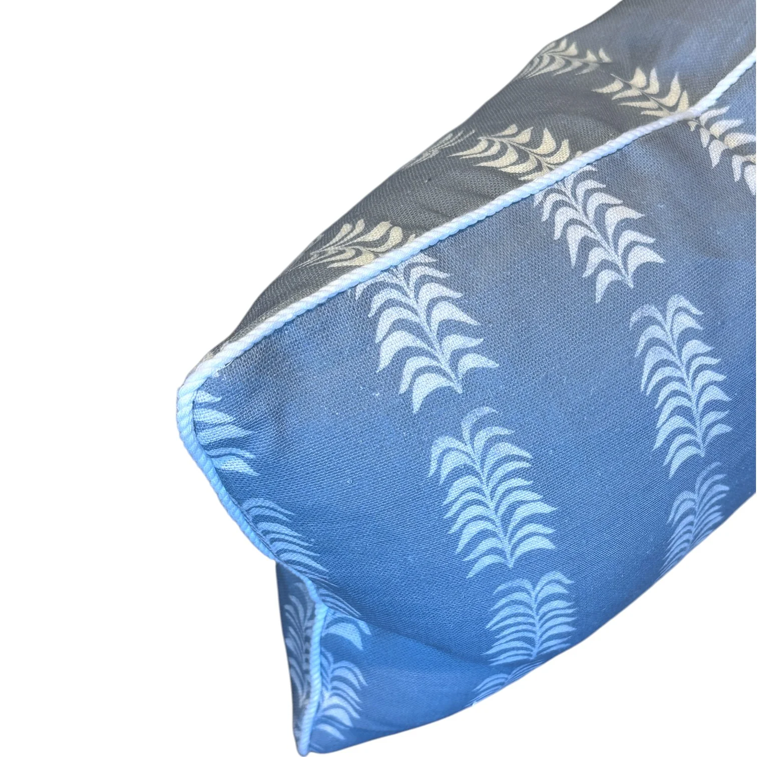 Petite Frond Blue Lumbar Pillow - Image 2