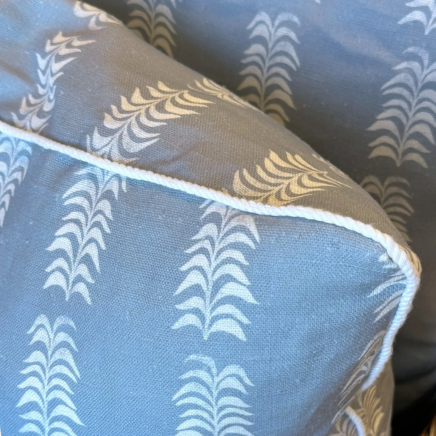 Petite Frond Blue Pillow - Image 2