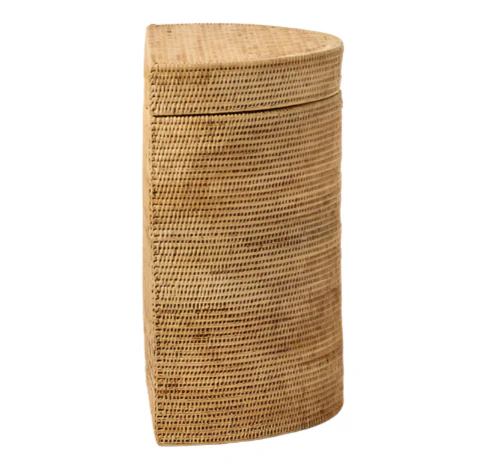 Belek Natural Rattan Half Moon Hamper - Image 3