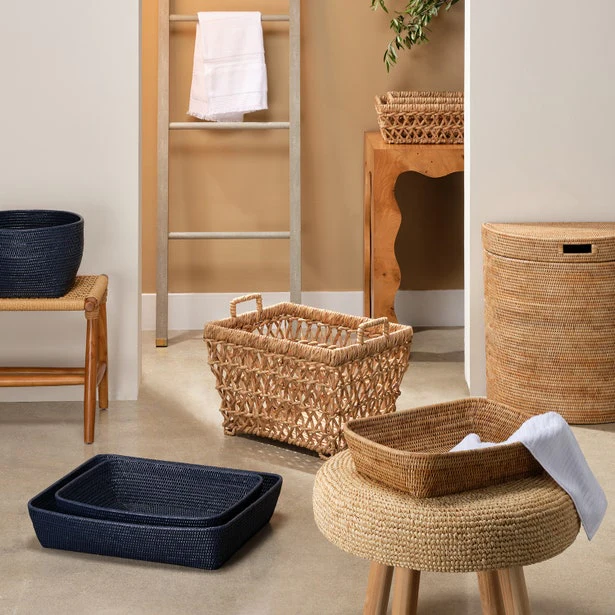 Belek Natural Rattan Half Moon Hamper - Image 4