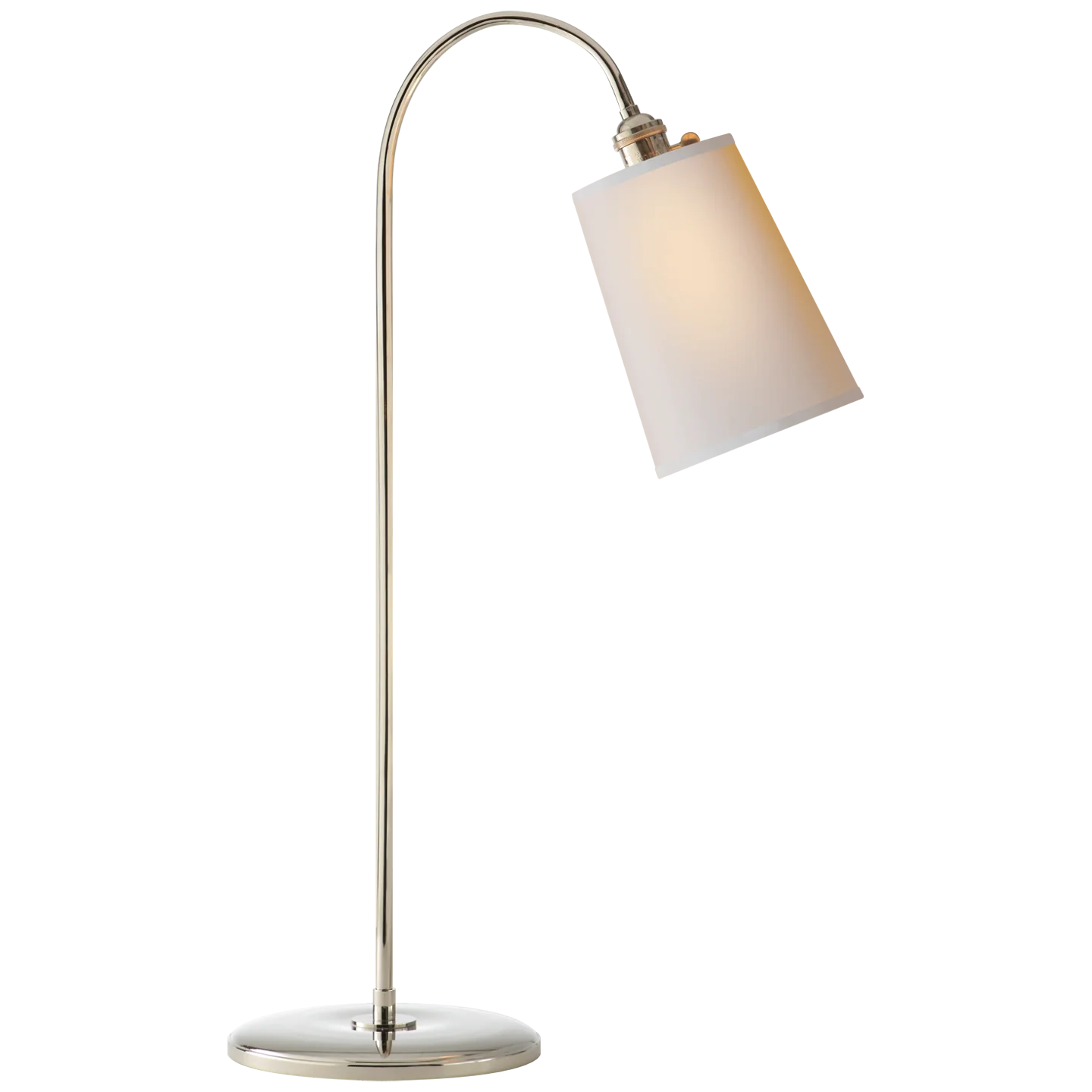 Polished Nickel Goose Neck Table Lamp