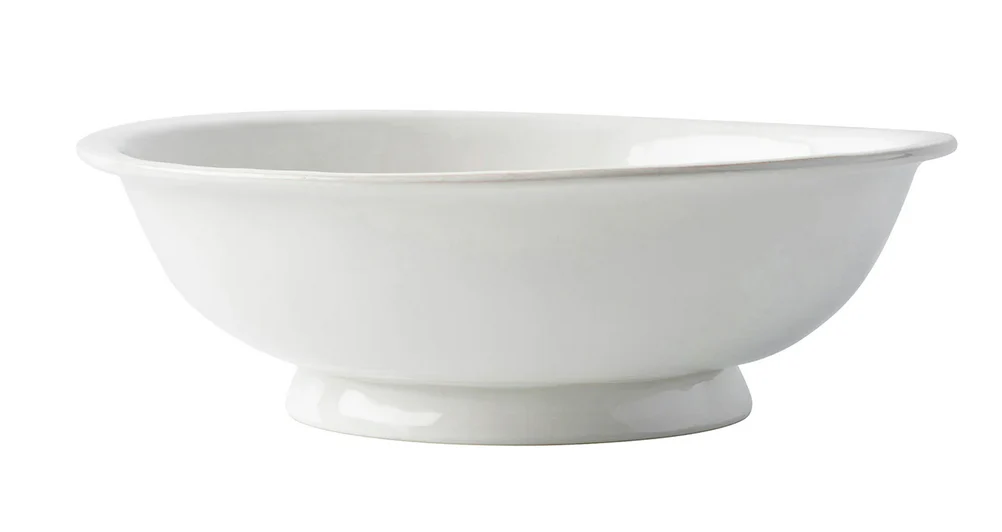 Puro Whitewash Footed Fruit Bowl