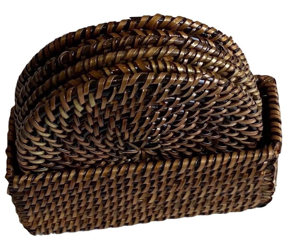 Rattan Coaster Set