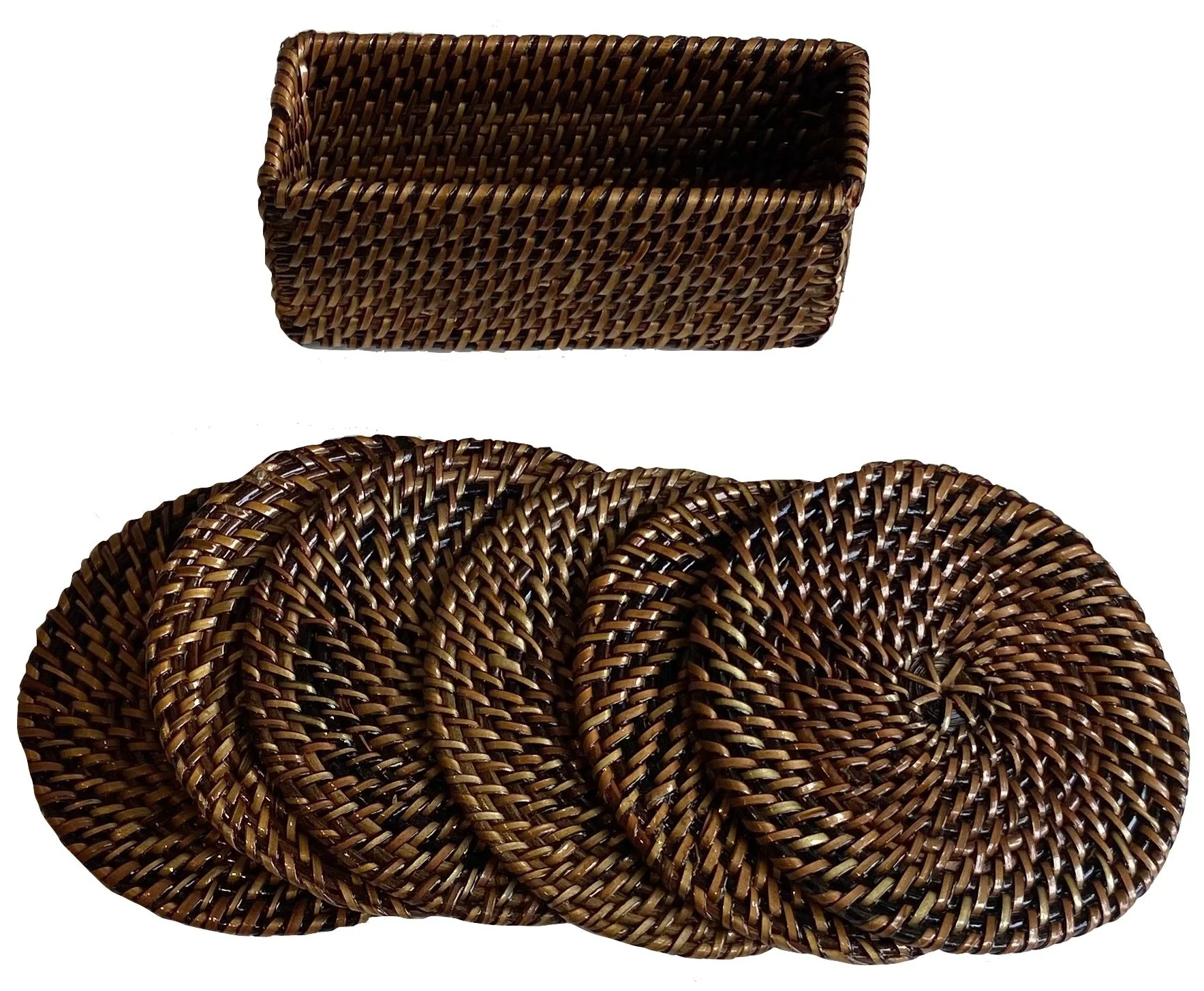 Rattan Coaster Set - Image 2