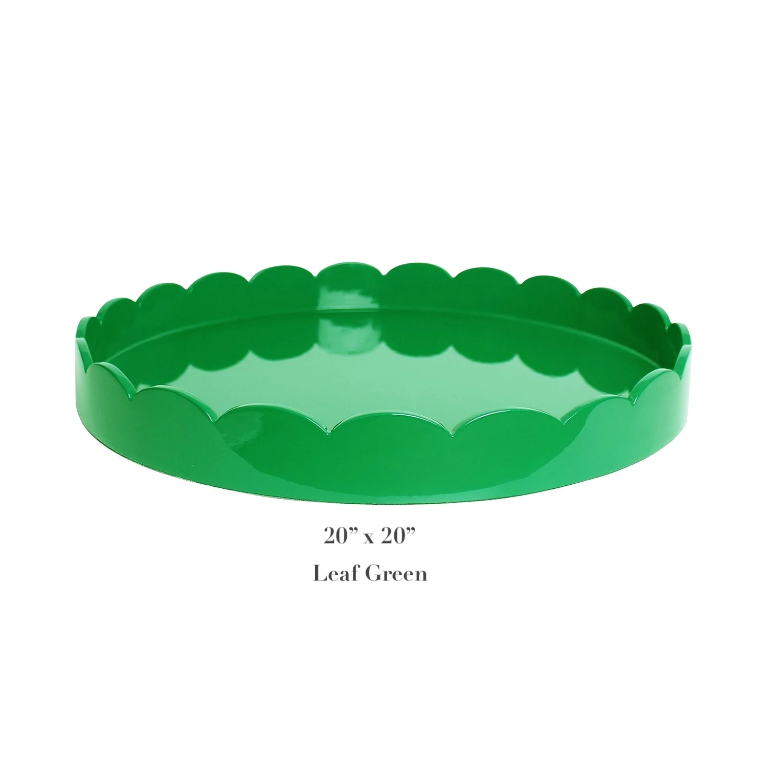 Round Scalloped Lacquer Tray Collection - Image 3
