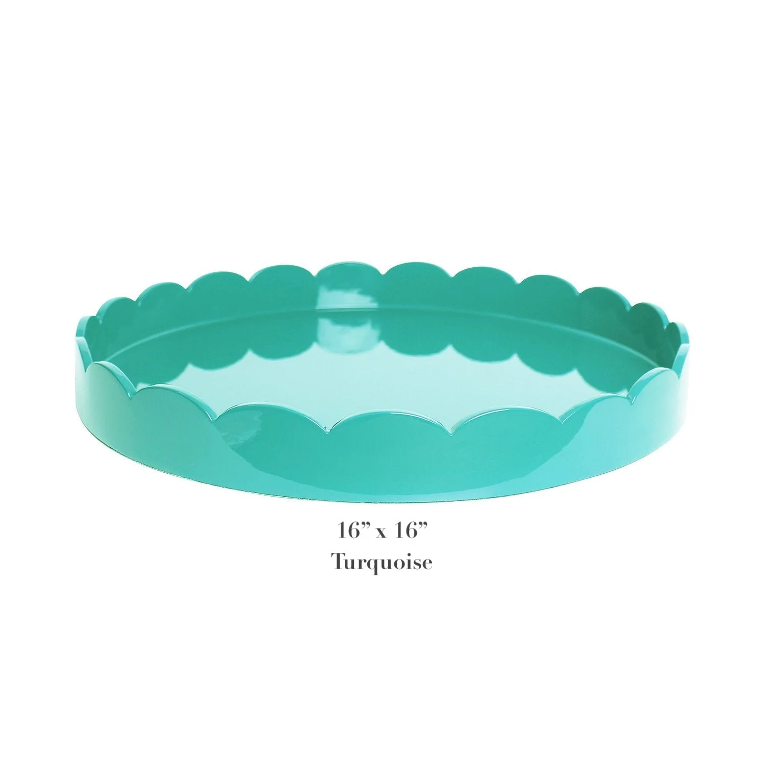 Round Scalloped Lacquer Tray Collection - Image 4