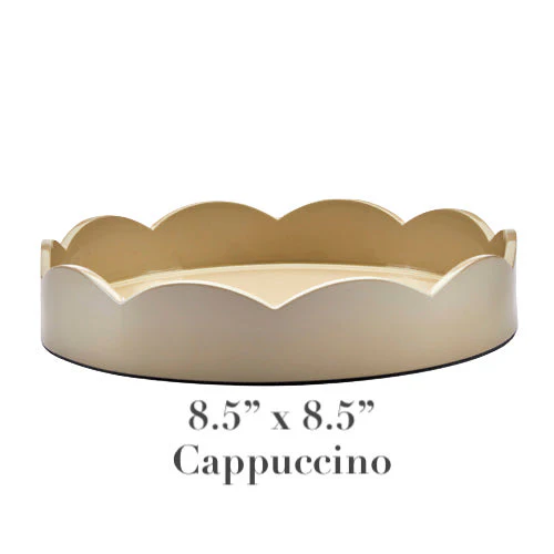 Round Scalloped Lacquer Tray Collection - Image 9