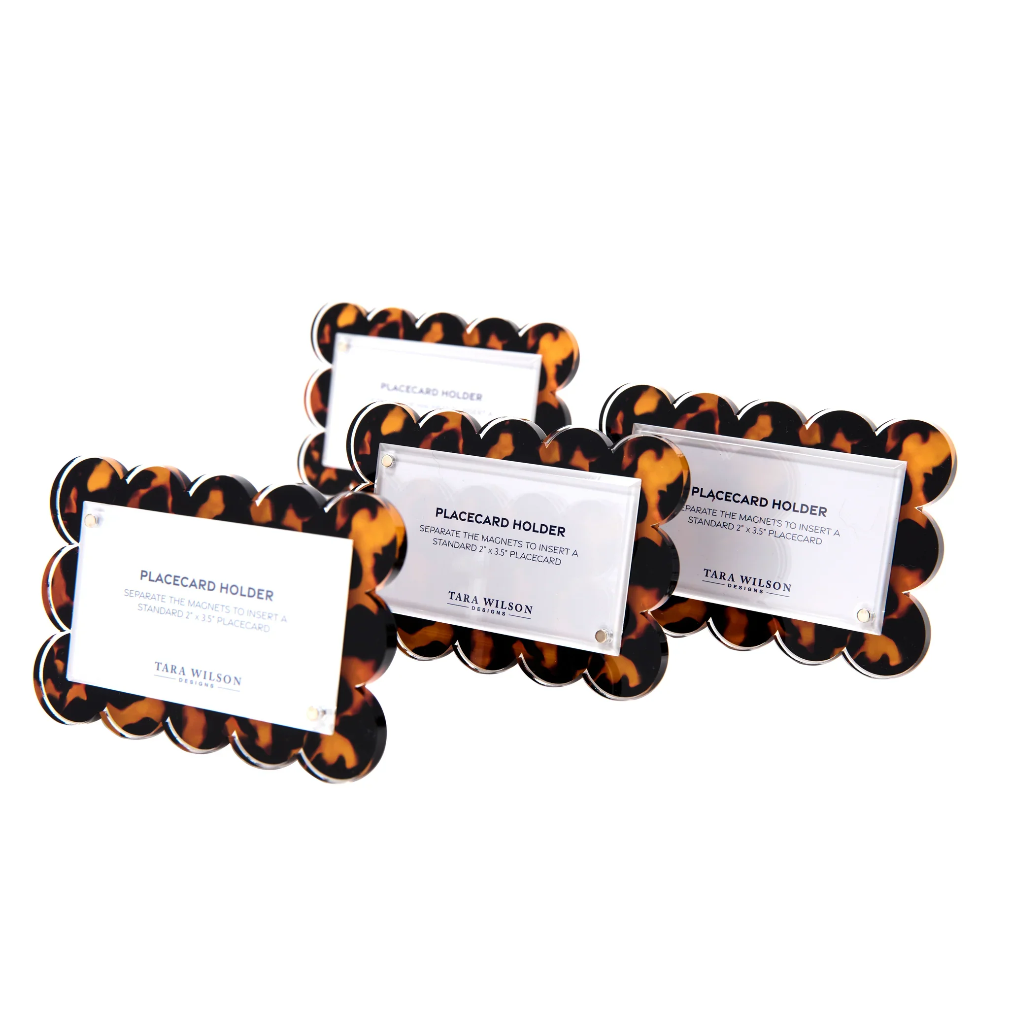 Scallop Place Card Holder Set