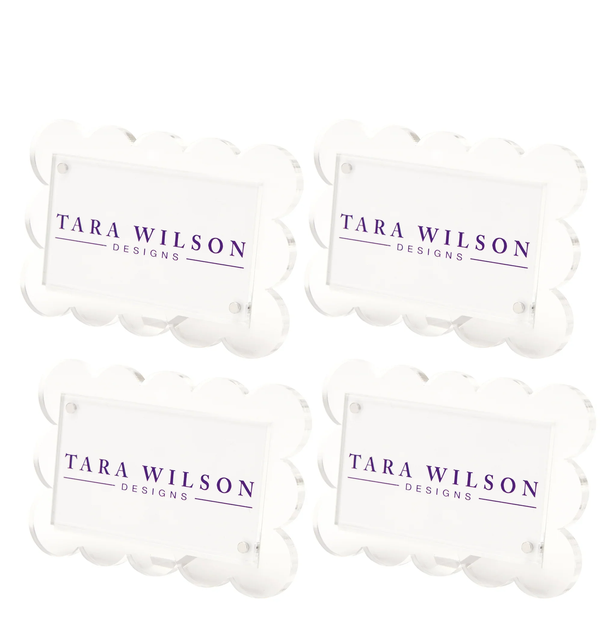 Scallop Place Card Holder Set - Image 2