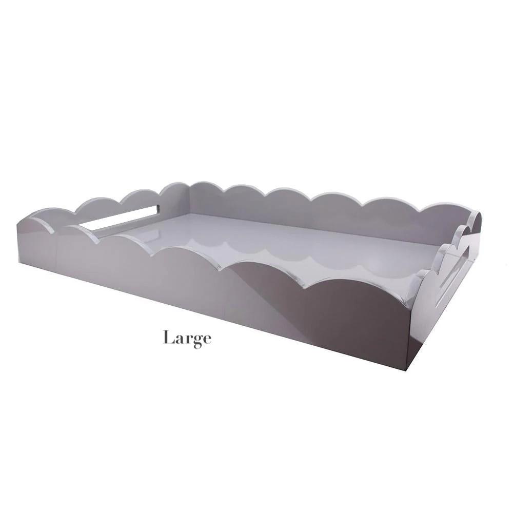 Scalloped Chiffon Lacquer Tray Collection - Image 3