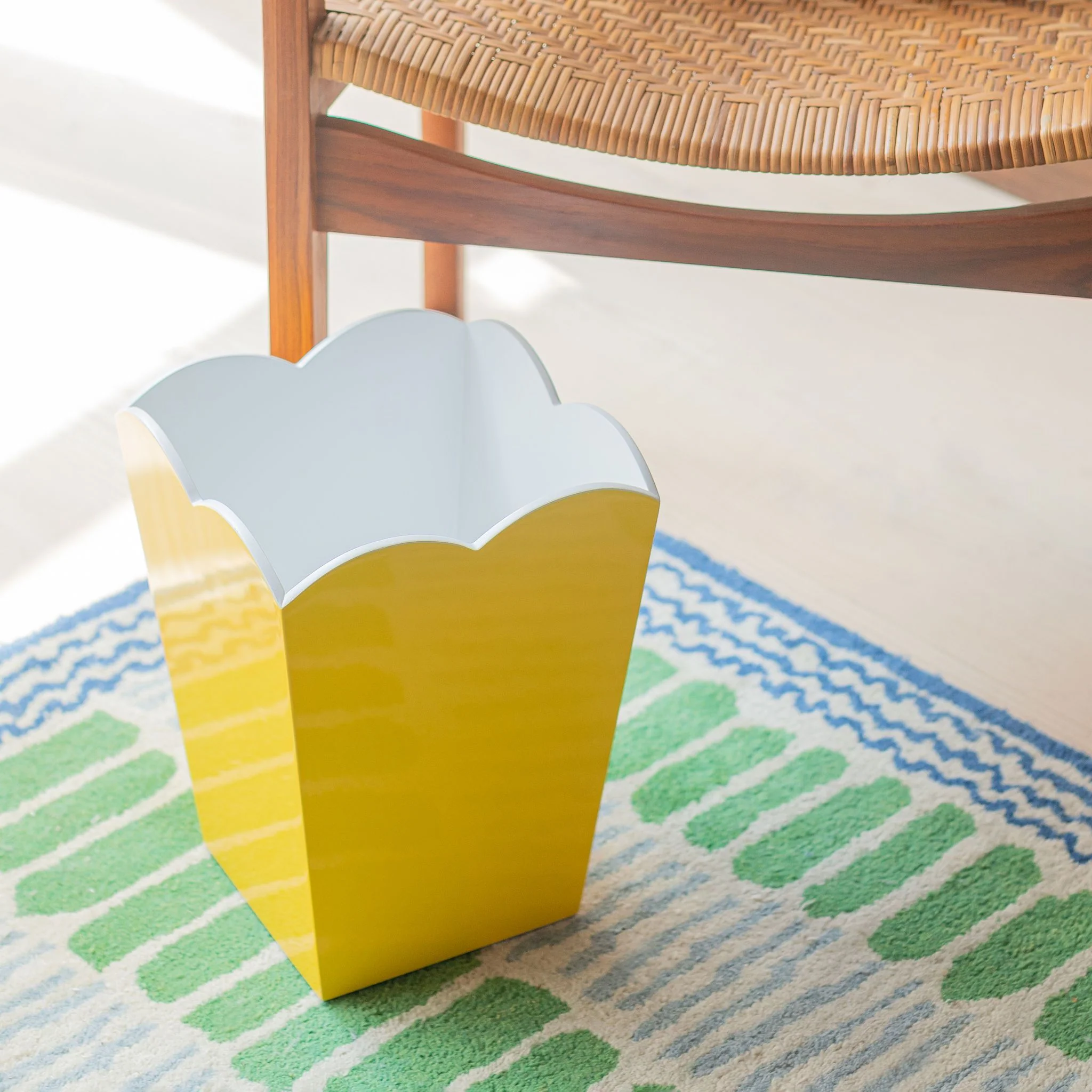 Scalloped Lacquer Waste Bin Collection - Image 10