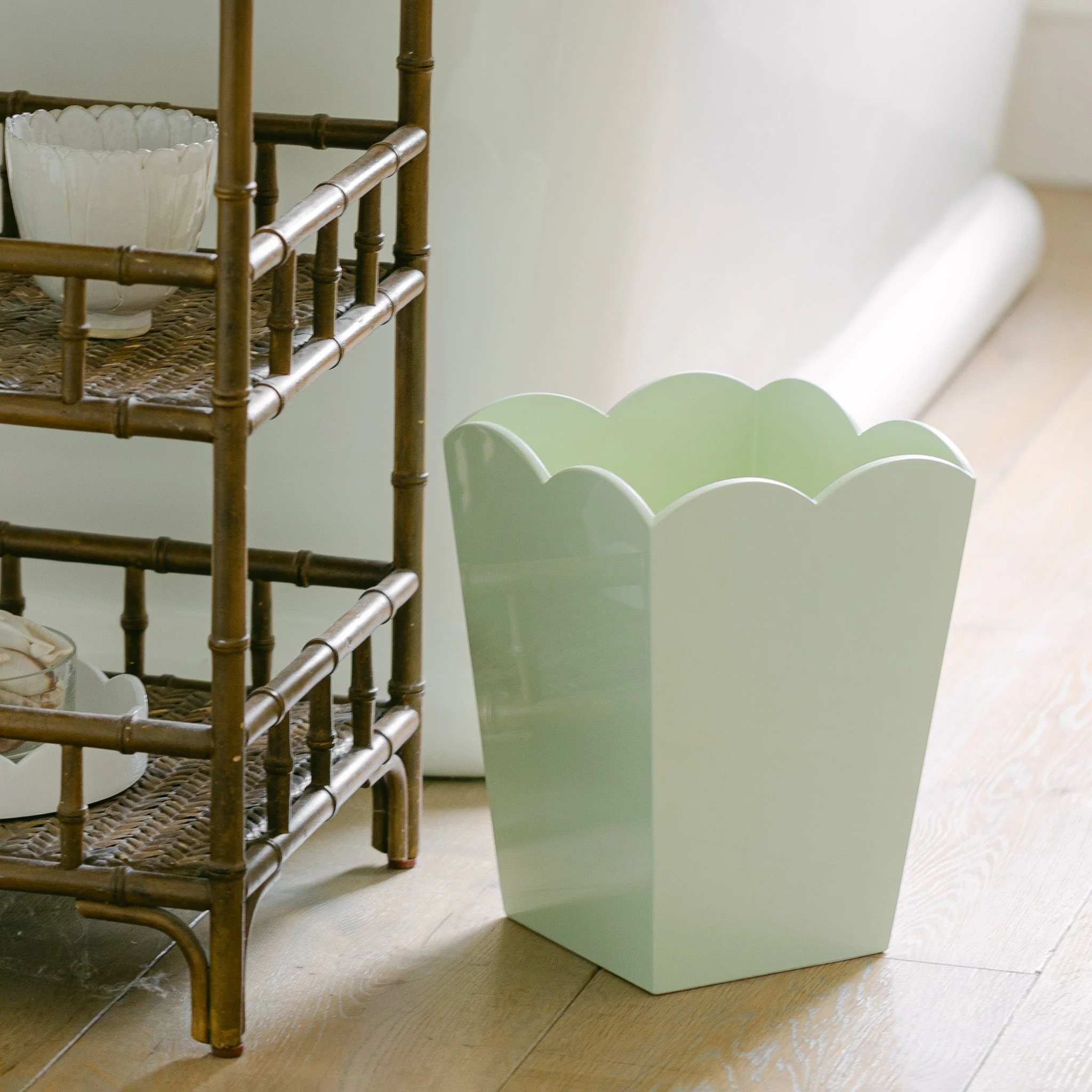 Scalloped Lacquer Waste Bin Collection - Image 11