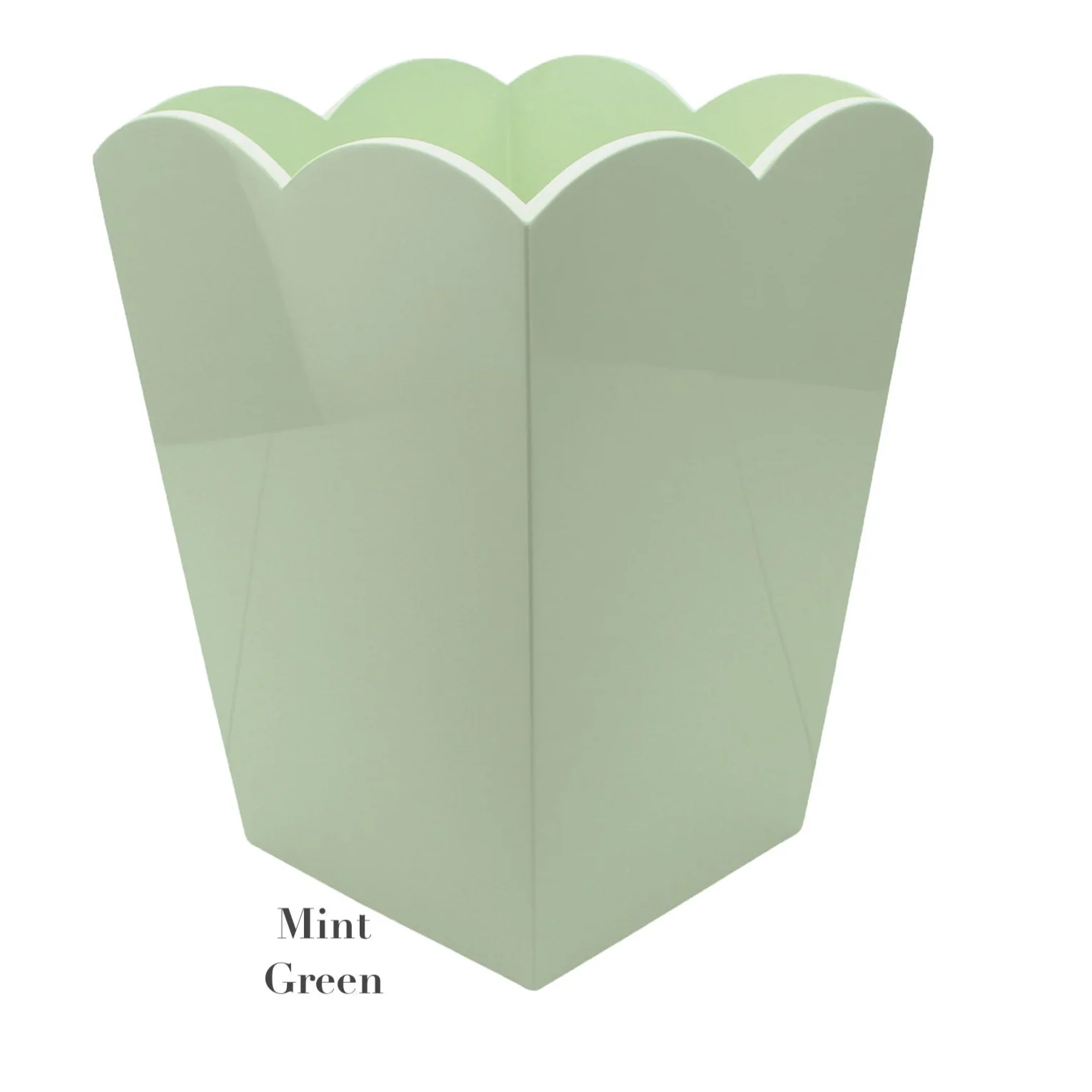 Scalloped Lacquer Waste Bin Collection - Image 3