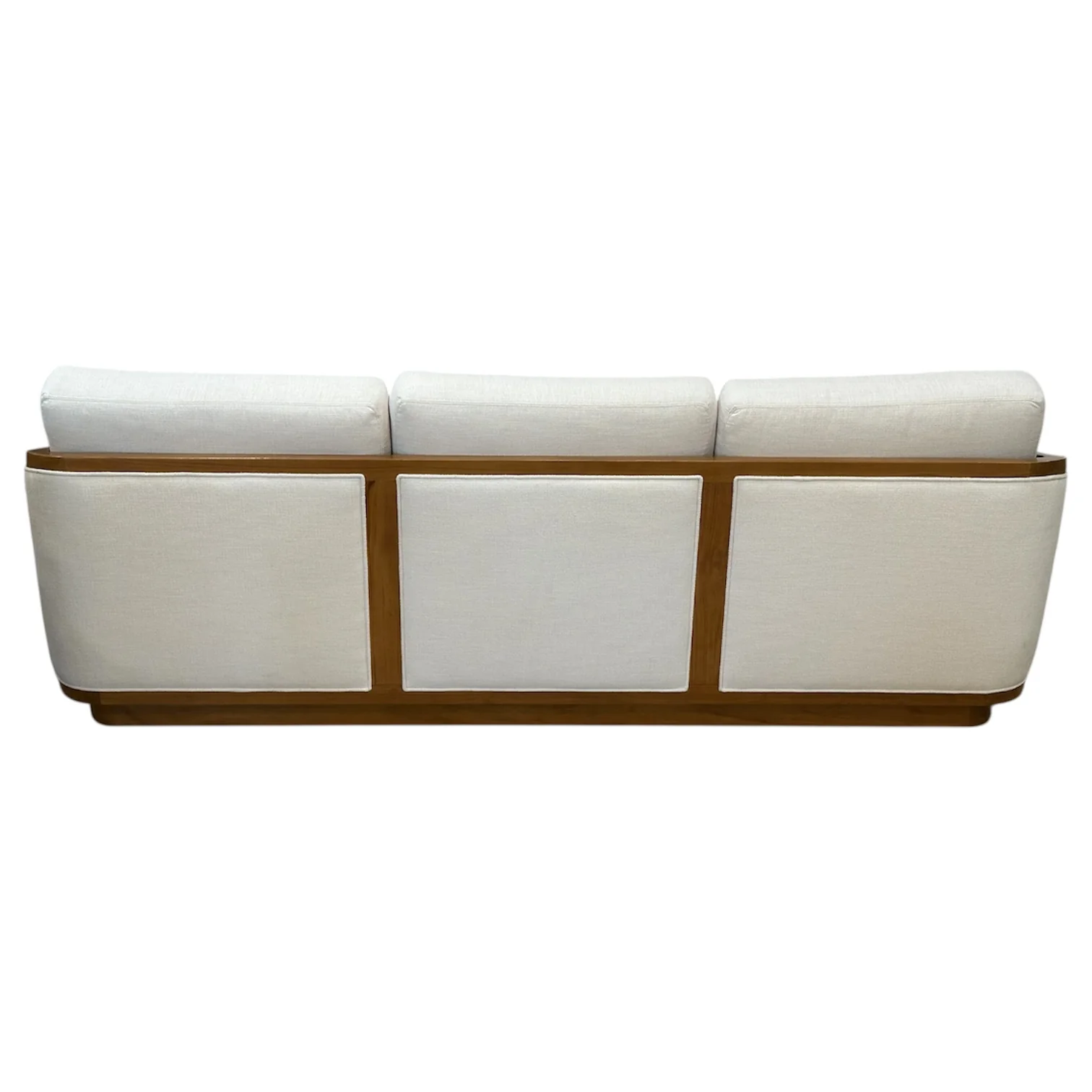 Schooner Sofa in Outdoor Ivory Chenille - Image 3