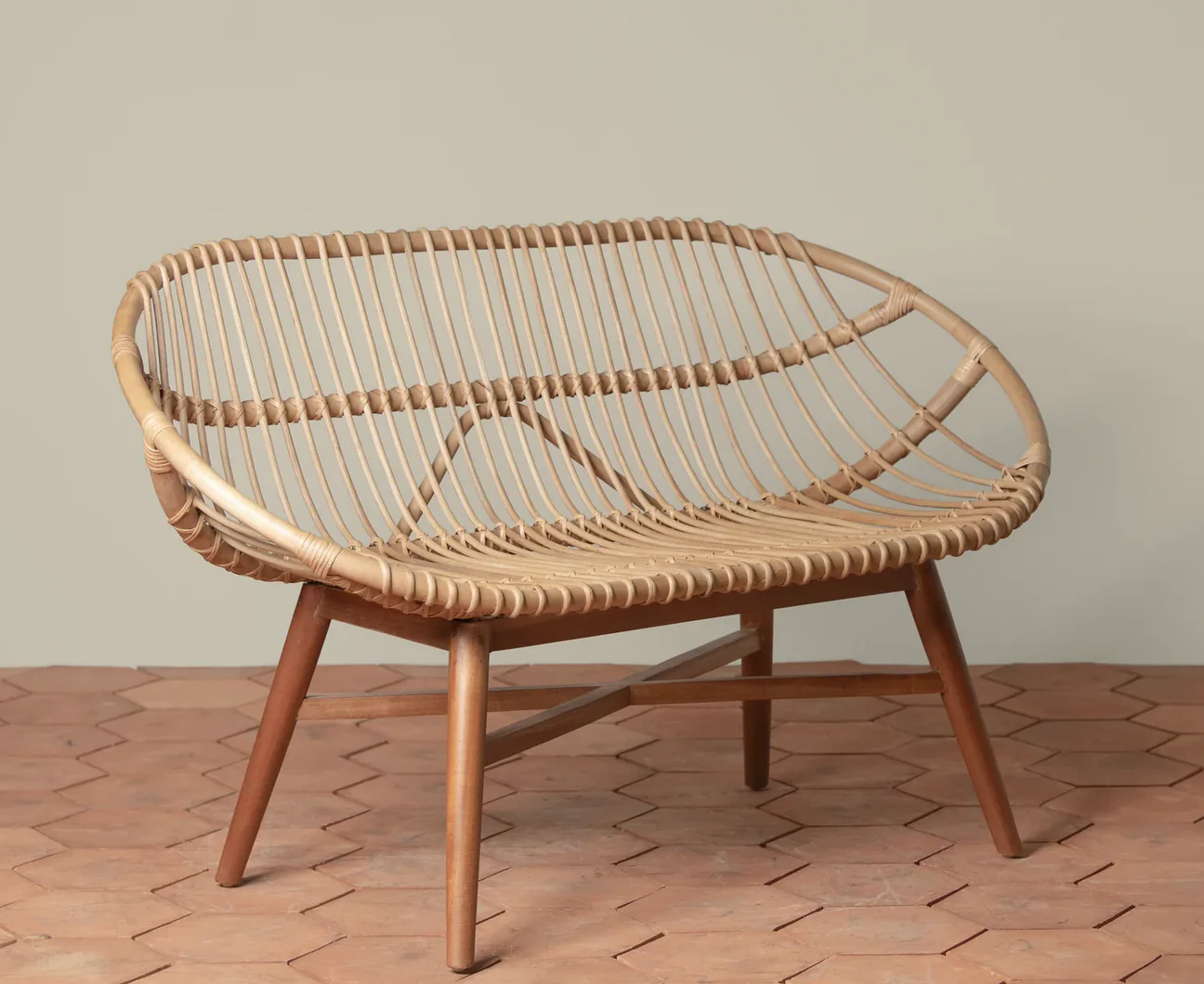 Emile Rattan Bench - Image 2