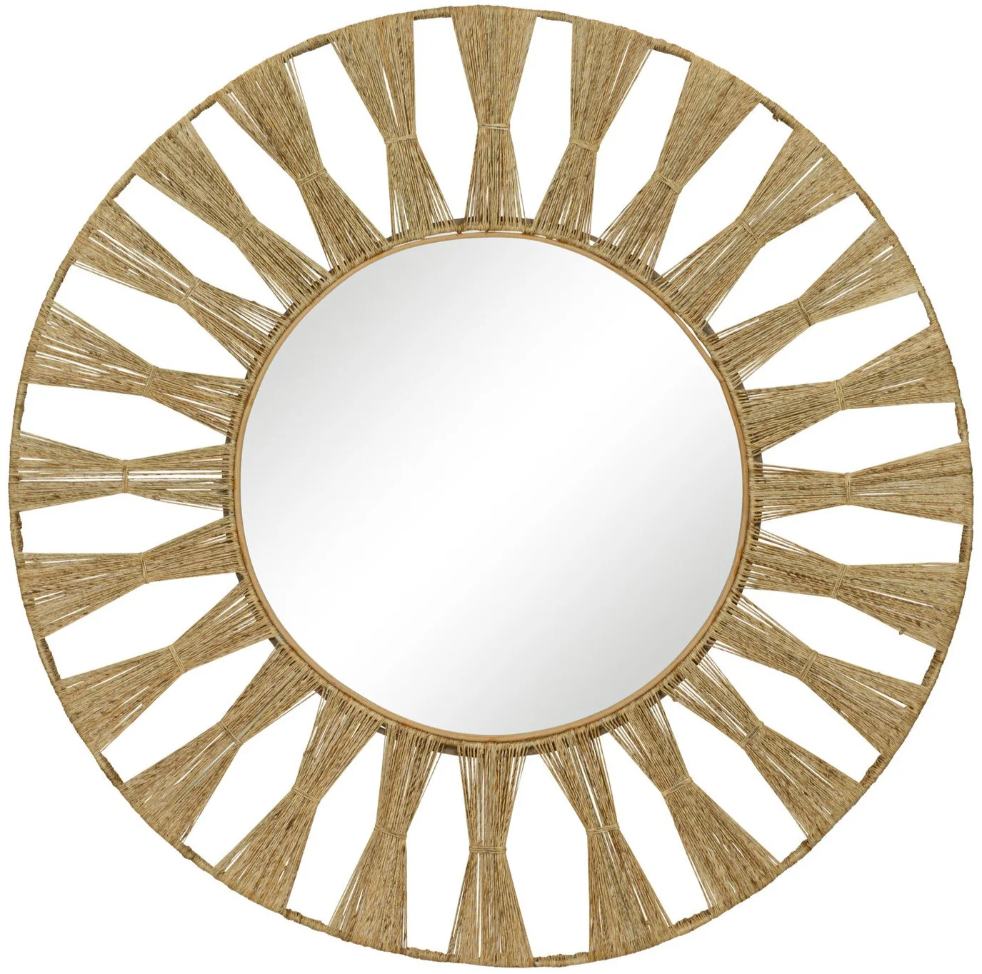 Ojai Round Mirror, Natural