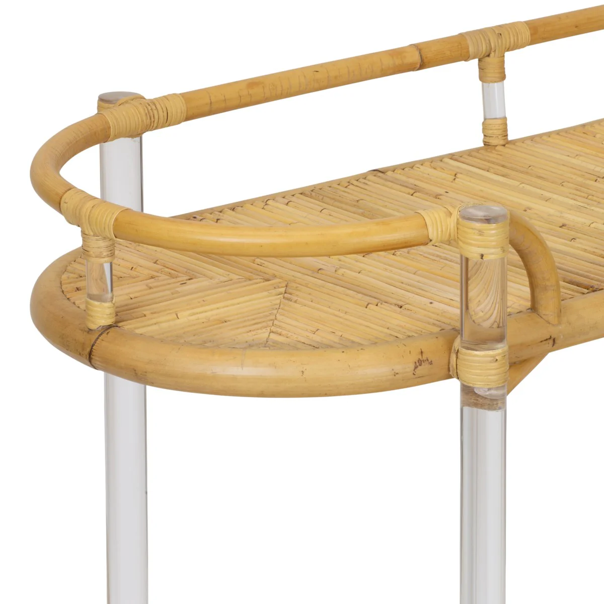 Acrylic and Rattan Console - Image 3