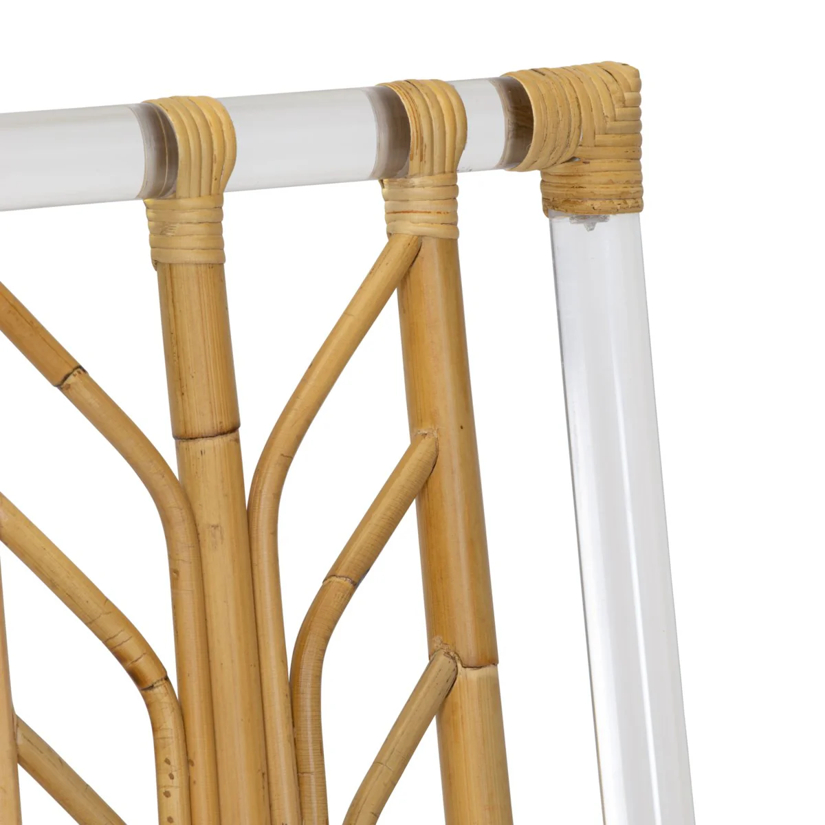 Acrylic and Rattan Side Chair - Image 4