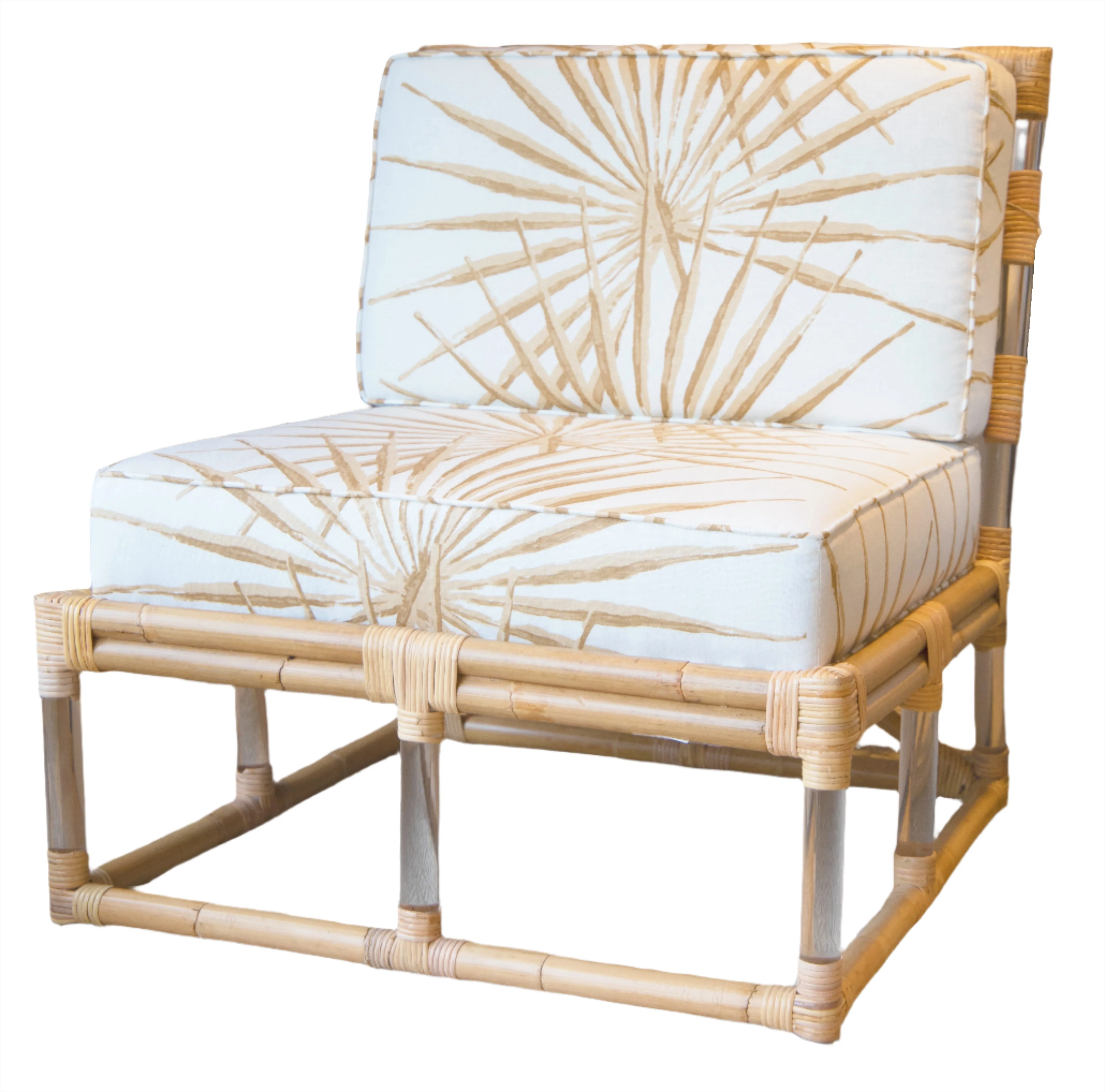 Sea Cliff Slipper Chair, Palmetto Stripe