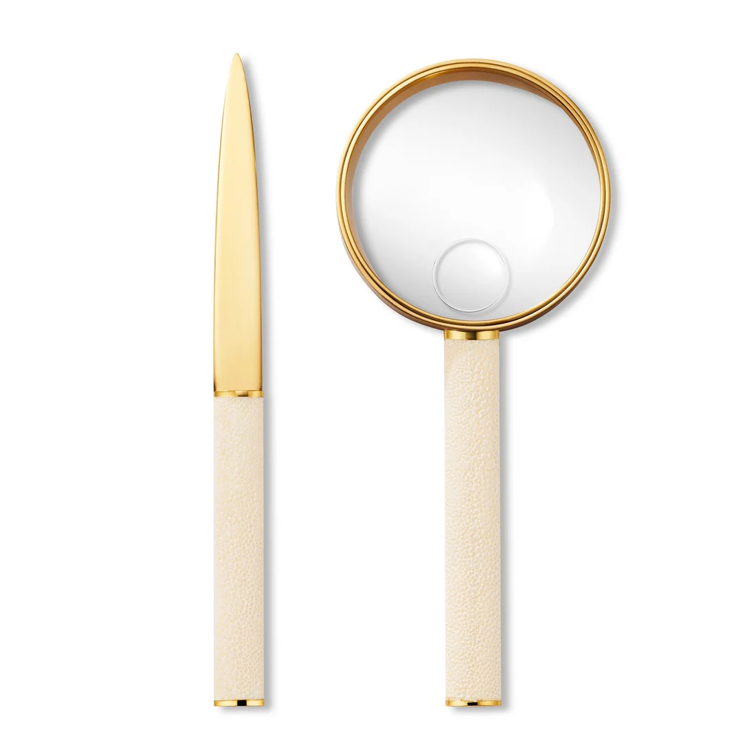 Shagreen Magnifying Glass & Letter Opener Set
